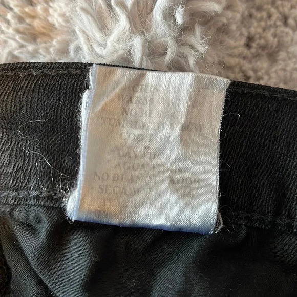 Boyfriend Dark Black Mid-rise Distressed Denim  Jeans, Size 11 - Picture 9 of 9